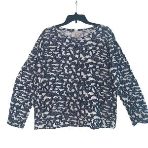 Loft navy / white Cute Fuzzy shirt XXL